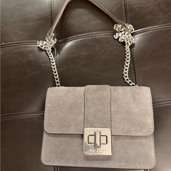 kate spade Handbags - Kate Spade Phobe Suede Gray Suede Crossbody Bag